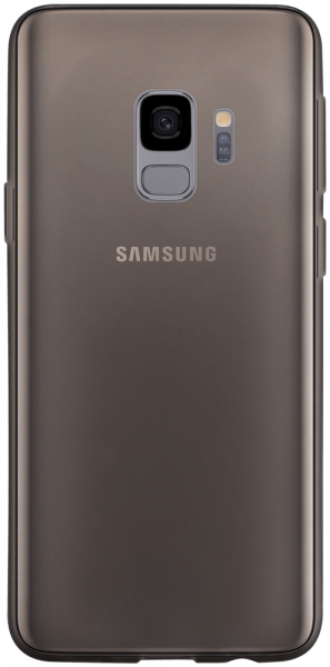 Samsung Galaxy S9 (G960) szilikon tok matt-fényes keret füstszínű