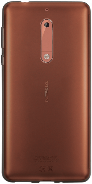 Nokia 5 Dual szilikon tok matt-fényes keret füstszínű