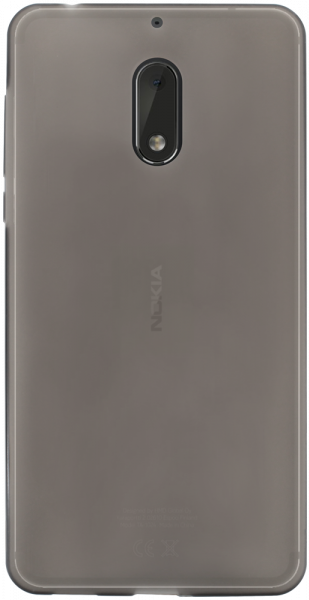 Nokia 6 Dual szilikon tok fényes keret füstszínű