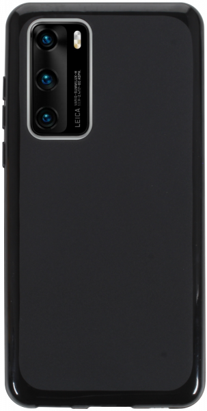 Huawei P40 szilikon tok matt-fényes keret fekete