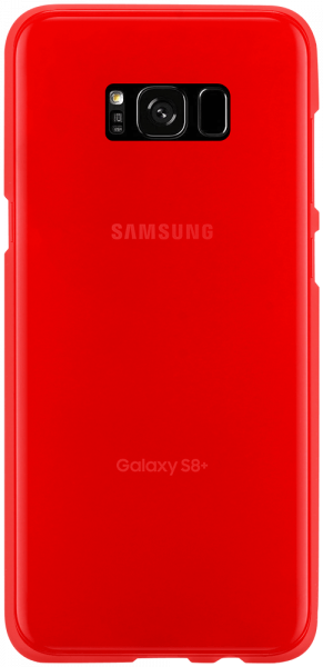 Samsung Galaxy S8 Plus (G955) szilikon tok matt-fényes keret piros