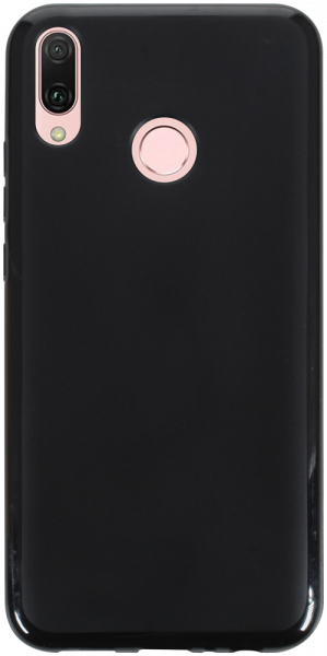 Huawei Y9 2019 szilikon tok matt-fényes keret fekete
