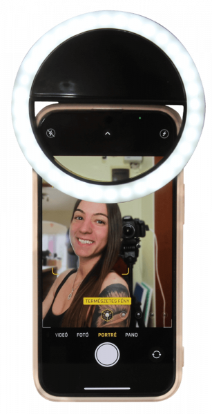Xiaomi Redmi 5A kompatibilis Ring Light telefonra rögzíthető szelfi lámpa