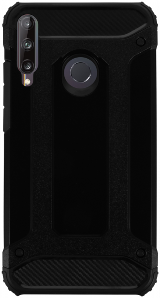 Huawei P40 Lite E ütésálló tok légpárnás sarkas, hibrid Forcell Armor fekete