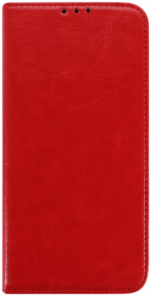 Xiaomi 12X oldalra nyíló flipes bőrtok valódi bőr piros