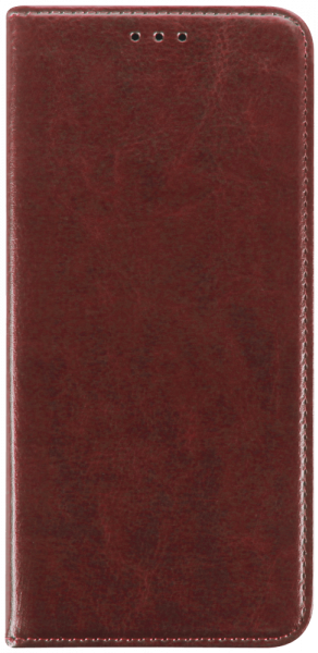 Samsung Galaxy M02 (SM-M022F) oldalra nyíló flipes bőrtok valódi bőr barna