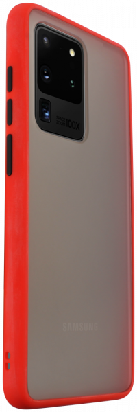 Samsung Galaxy S20 Ultra (SM-G988B) kemény hátlap Vennus Button Bumper piros