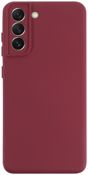 Samsung Galaxy S21 FE szilikon tok kameravédővel matt bordó