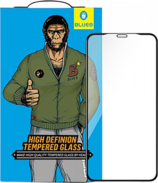 Samsung Galaxy A03 (SM-A035G) edzett üvegfólia Mr Monkey átlátszó fekete