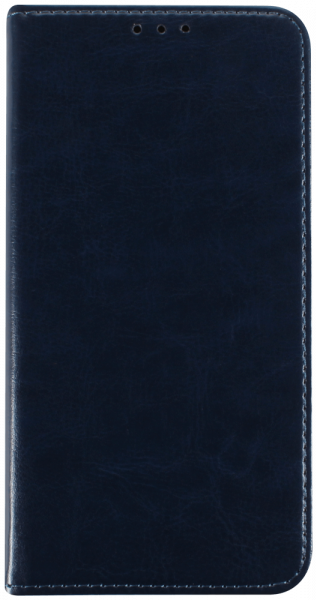 Samsung Galaxy S22 Plus 5G (SM-S906B) oldalra nyíló flipes bőrtok valódi bőr sötétkék