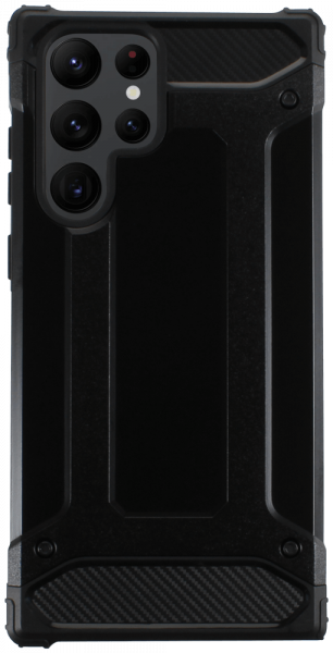 Samsung Galaxy S22 Ultra 5G (SM-S908B) ütésálló tok légpárnás sarkas, hibrid Forcell Armor fekete