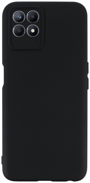 Realme 8i szilikon tok kameravédővel matt fekete