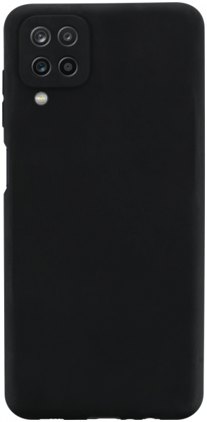 Samsung Galaxy A12 (SM-A125F) szilikon tok kameravédővel matt fekete