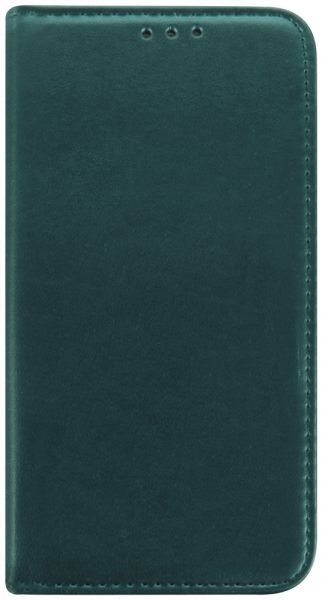 Apple iPhone 14 oldalra nyíló flipes bőrtok asztali tartó funkciós sötétzöld