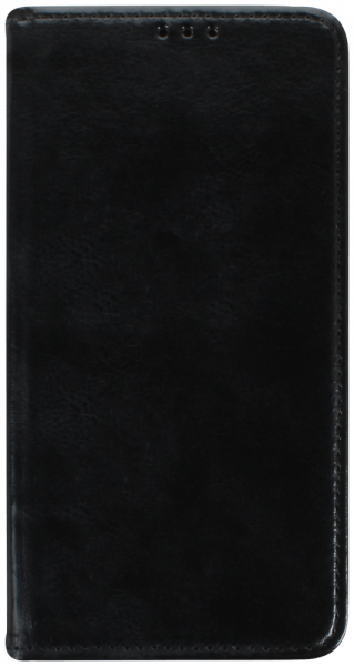Samsung Galaxy A6 Plus 2018 (A605) oldalra nyíló flipes bőrtok valódi bőr fekete