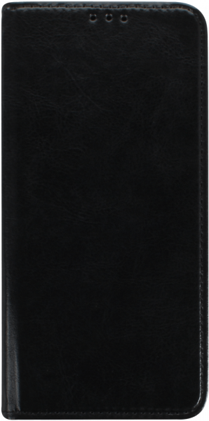 Huawei Y7 2019 oldalra nyíló flipes bőrtok valódi bőr fekete