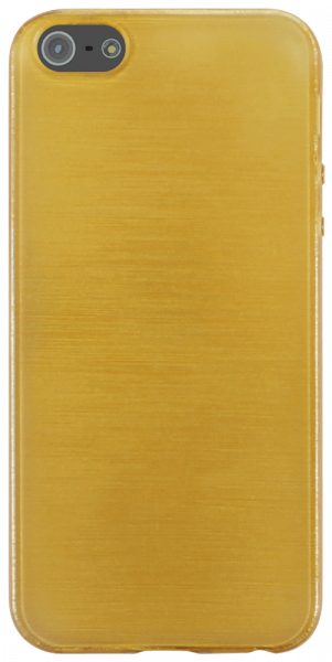 Apple iPhone 5 szilikon tok szálcsiszolt mintás arany