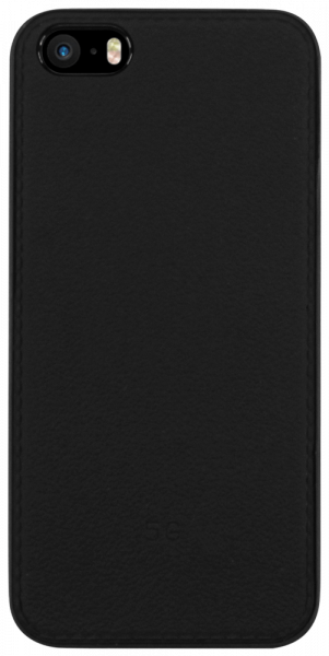 Apple iPhone SE (2016) kemény hátlap bőrhatású fekete