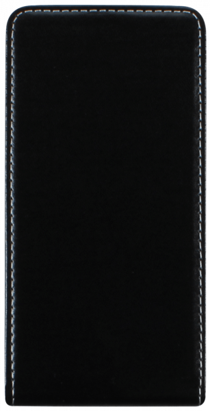 Huawei Y5 2017 lenyíló flipes bőrtok fekete