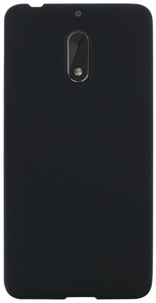 Nokia 6 Dual szilikon tok matt-fényes keret fekete