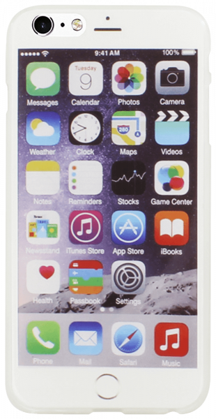 Apple iPhone 6S Plus kemény hátlap szilikon kerettel fehér