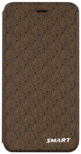 Apple iPhone 6 Plus oldalra nyíló flipes bőrtok gyári SMART asztali tartó funkciós barna