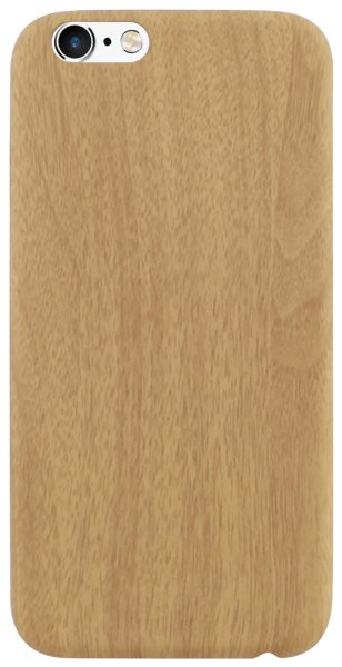 Apple iPhone 6S szilikon tok fa mintás világosbarna