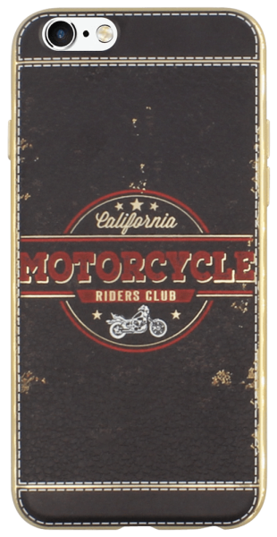 Apple iPhone 6 szilikon tok bőrhatású fekete