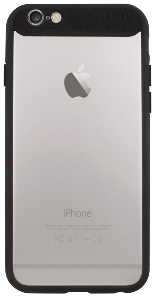 Apple iPhone 6 szilikon tok átlátszó hátlap fekete