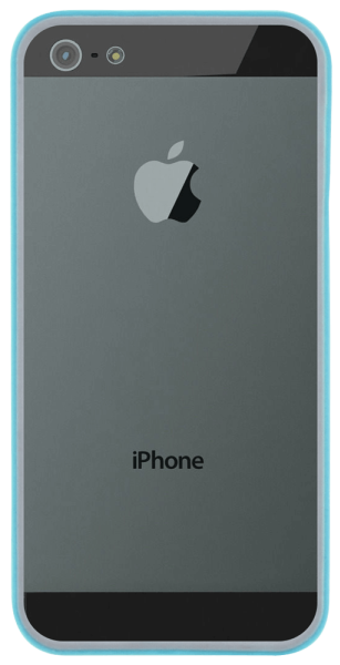 Apple iPhone 5 bumper műanyag keret kék/szürke