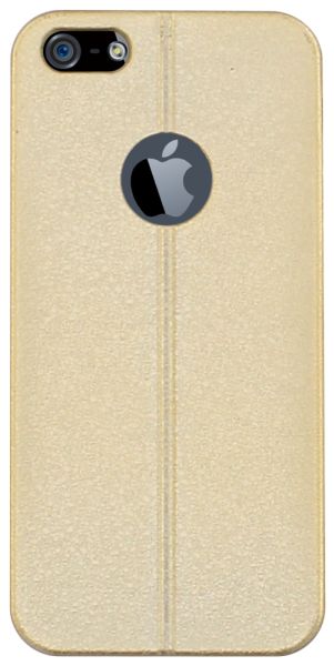 Apple iPhone 5 szilikon tok logó kihagyós arany