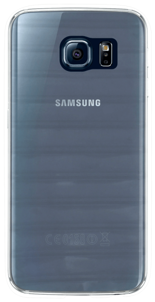 Samsung Galaxy S6 Edge (G925) szilikon tok vízszintes barázdákkal átlátszó