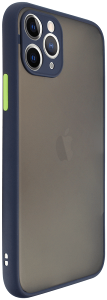 Apple iPhone 11 Pro kemény hátlap Vennus Button Bumper kameravédővel sötétkék
