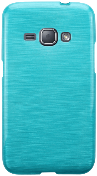 Samsung Galaxy J1 2016 (J120) szilikon tok szálcsiszolt mintás kék