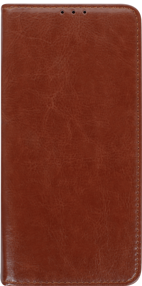 Xiaomi Redmi 9AT oldalra nyíló flipes bőrtok valódi bőr barna