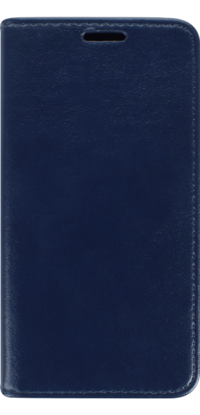 Apple iPhone X oldalra nyíló flipes bőrtok asztali tartó funkciós sötétkék