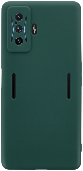 Xiaomi Poco F4 GT szilikon tok kameravédővel matt sötétzöld