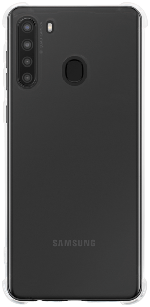 Samsung Galaxy A21 (SM-A210F) szilikon tok közepesen ütésálló légpárnás sarok átlátszó