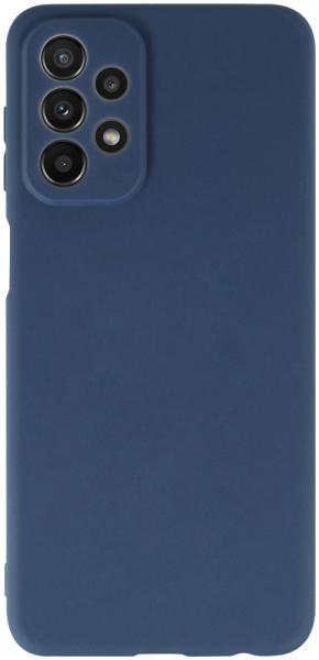 Samsung Galaxy A23 5G (SM-A236B) szilikon tok kameravédővel matt sötétkék