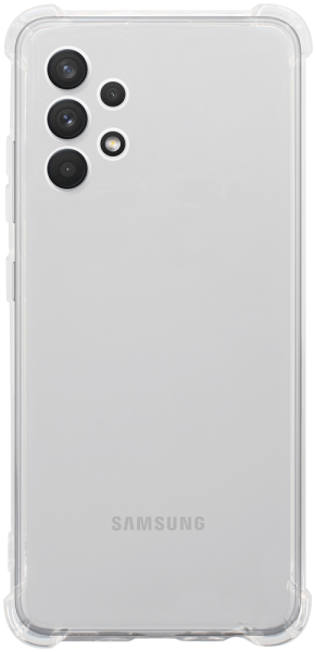 Samsung Galaxy A32 4G (SM-A325F) szilikon tok közepesen ütésálló légpárnás sarok kameravédővel átlátszó