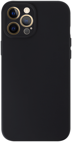Apple iPhone 12 Pro Max szilikon tok kameravédővel matt fekete