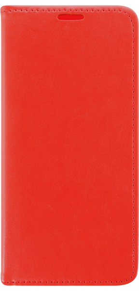 Huawei Y6P oldalra nyíló flipes bőrtok asztali tartó funkciós piros