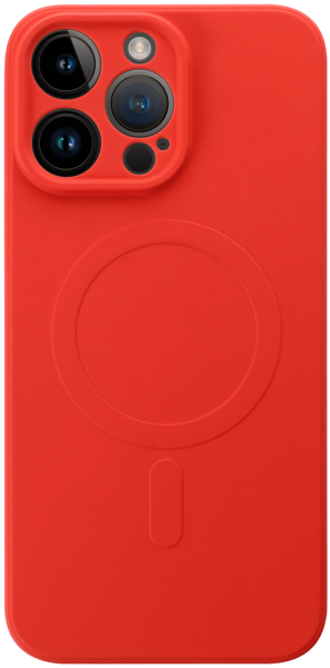Apple iPhone 14 Pro Max szilikon tok gyári MagSafe kameravédővel piros