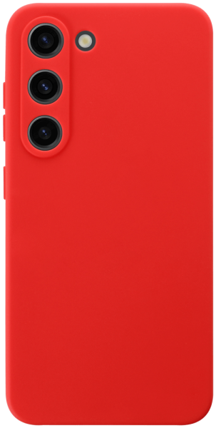 Samsung Galaxy S23 (SM-S911B) szilikon tok kameravédővel matt piros