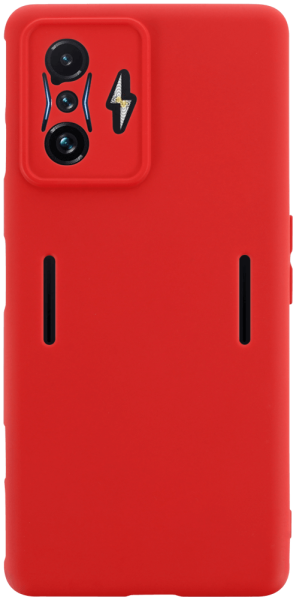 Xiaomi Poco F4 GT szilikon tok kameravédővel matt piros