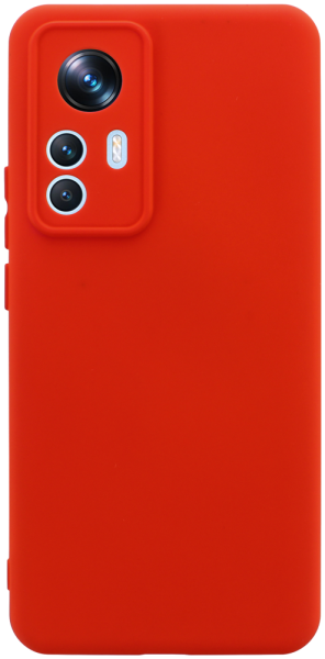 Xiaomi 12T szilikon tok kameravédővel matt piros