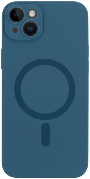 Apple iPhone 14 Plus szilikon tok gyári MagSafe kameravédővel sötétkék