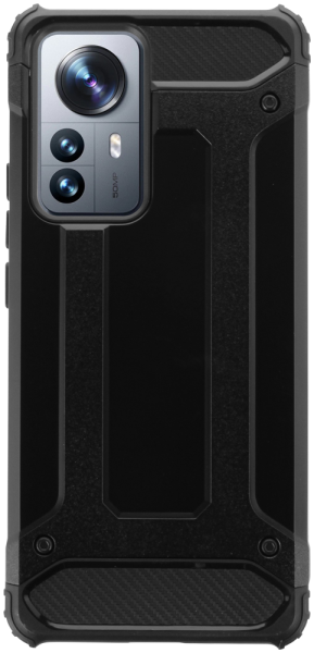 Xiaomi 12 Pro ütésálló tok légpárnás sarkas, hibrid Forcell Armor fekete