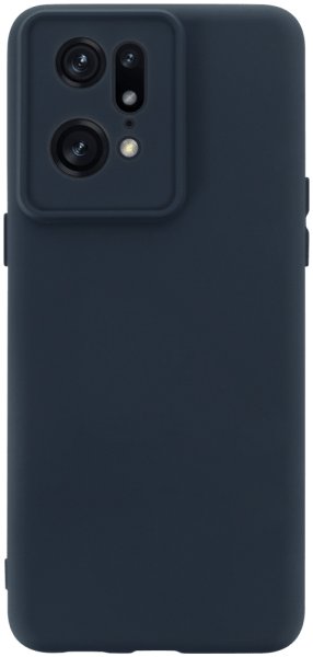 Oppo Find X5 Pro szilikon tok kameravédővel matt sötétkék