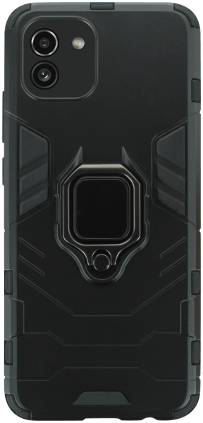 Samsung Galaxy A03 (SM-A035G) ütésálló tok légpárnás sarkas, hibrid Ring Armor fekete